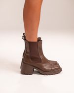 Bota Cano Médio Polaina Marrom