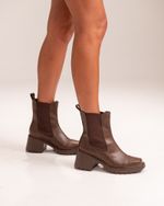 Bota Cano Médio Polaina Marrom