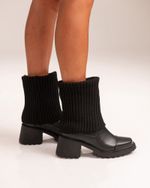Bota Cano Médio Polaina Preto