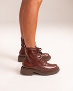 Bota Coturno Cano Médio Olivia Marrom