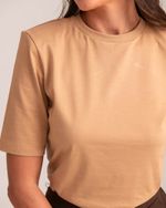 T-Shirt Ombreiras Camelo