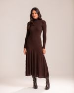 Bota Cano Alto Salto Bloco Skin Marrom