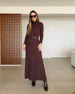 Bota Cano Médio Slouchy Julie Marrom