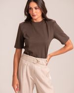 T-Shirt Ombreiras Marrom