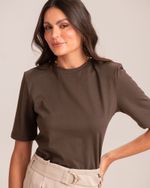 T-Shirt Ombreiras Marrom