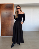 Vestido Midi Serena Preto