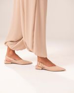 Sapatilha Slingback Ema Nude