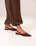 Sapatilha Slingback Ema Marrom
