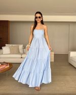 Vestido Longo Madison Azul Claro