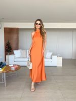 Vestido Midi Lilly Terracota