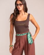 Blusa Regata Made In Brasil Marrom