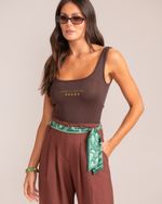 Blusa Regata Made In Brasil Marrom
