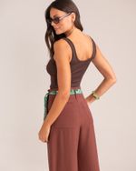 Blusa Regata Made In Brasil Marrom