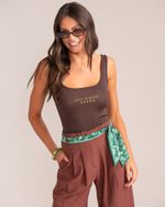 Blusa Regata Made In Brasil Marrom