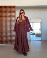 Vestido Longo Madison Marrom