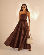 Vestido Longo Madison Marrom