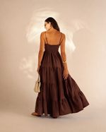 Vestido Longo Madison Marrom