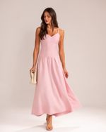 Vestido Midi Pamela Rosa