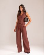 Calça Pantalona Betina Marrom
