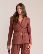 Blazer Alfaiataria Pilar Marrom