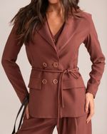 Blazer Alfaiataria Pilar Marrom