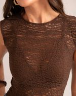 Blusa Renda Selena Marrom