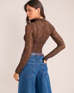 Blusa Renda Erika Marrom