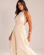 Vestido Midi Caterina Areia