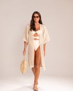 Kimono Alongado Tricô Capri Cru