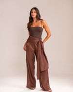 Calça Amarração Silvie Marrom