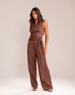 Calça Amarração Silvie Marrom