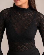 Blusa Renda Erika Preto