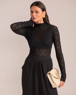 Blusa Renda Erika Preto