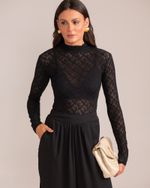 Blusa Renda Erika Preto