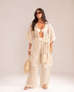 Kimono Alongado Tricô Capri Cru