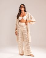 Calça Tricô Capri Cru