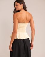 Blusa Peplum Nicole Cream