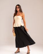 Blusa Peplum Nicole Cream