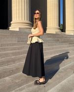 Blusa Peplum Nicole Cream