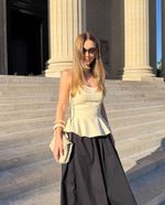 Blusa Peplum Nicole Cream
