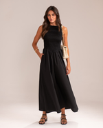 Vestido Midi Charlotte Lastex Preto