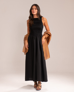 Vestido Midi Charlotte Lastex Preto