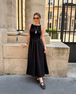 Vestido Midi Charlotte Lastex Preto