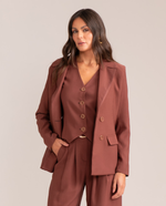 Blazer Alfaiataria Pilar Marrom