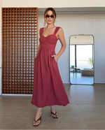 Vestido Midi Mila Terracota