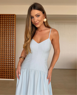Vestido Midi Pamela Azul Claro
