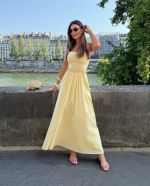 Vestido Midi Laura Vichy Amarelo
