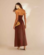 Vestido Midi Laura Marrom