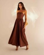Vestido Midi Laura Marrom