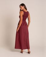 Vestido Midi Charlotte Lastex Burgundy